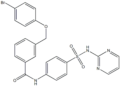 3-[(4-bromophenoxy)methyl]-N-{4-[(2-pyrimidinylamino)sulfonyl]phenyl}benzamide Structure