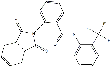 2-(1,3-dioxo-1,3,3a,4,7,7a-hexahydro-2H-isoindol-2-yl)-N-[2-(trifluoromethyl)phenyl]benzamide Structure