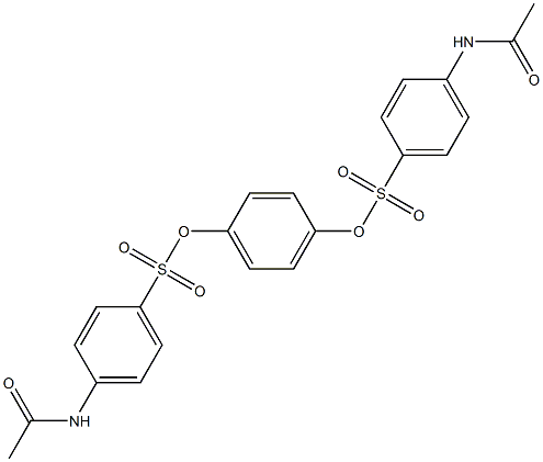 4-({[4-(acetylamino)phenyl]sulfonyl}oxy)phenyl 4-(acetylamino)benzenesulfonate 구조식 이미지