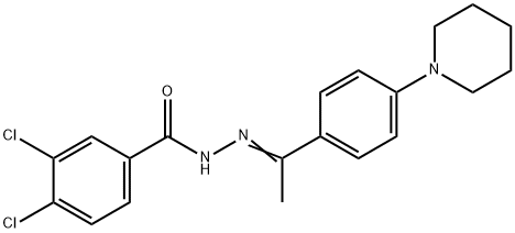 3,4-dichloro-N'-{1-[4-(1-piperidinyl)phenyl]ethylidene}benzohydrazide 구조식 이미지