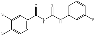 N-(3,4-dichlorobenzoyl)-N'-(3-fluorophenyl)thiourea 구조식 이미지