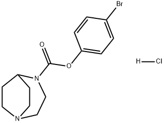 4-Bromophenyl 1,4-diazabicyclo[3.2.2]nonane-4-carboxylate monohydrochloride 구조식 이미지