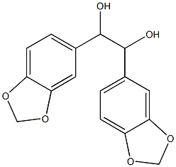 1,2-bis(2H-1,3-benzodioxol-5-yl)ethane-1,2-diol 구조식 이미지