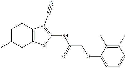 N-(3-cyano-6-methyl-4,5,6,7-tetrahydro-1-benzothien-2-yl)-2-(2,3-dimethylphenoxy)acetamide Structure