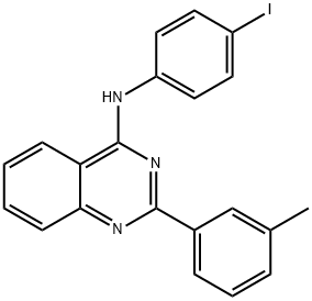 N-(4-iodophenyl)-2-(3-methylphenyl)quinazolin-4-amine 구조식 이미지