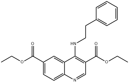 diethyl 4-[(2-phenylethyl)amino]-3,6-quinolinedicarboxylate Structure