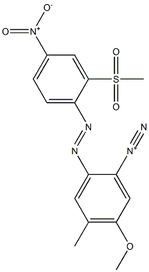 Benzenediazonium, 5-methoxy-4-methyl-2-[2-[2-(methylsulfonyl)-4-nitrophenyl]diazenyl]- 구조식 이미지