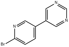 2-Bromo-5-(5-pyrimidyl)pyridine Structure