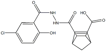 3-{[2-(5-chloro-2-hydroxybenzoyl)hydrazino]carbonyl}bicyclo[2.2.1]hept-5-ene-2-carboxylic acid 구조식 이미지