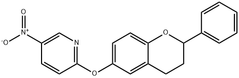 2-[(3,4-Dihydro-2-phenyl-2H-1-benzopyran-6-yl)oxy]-5-nitro-pyridine 구조식 이미지