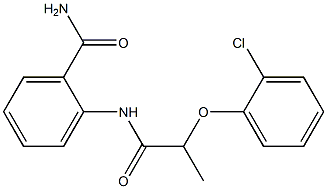 2-{[2-(2-chlorophenoxy)propanoyl]amino}benzamide 구조식 이미지