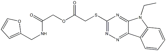 2-[(2-furylmethyl)amino]-2-oxoethyl [(5-ethyl-5H-[1,2,4]triazino[5,6-b]indol-3-yl)sulfanyl]acetate Structure