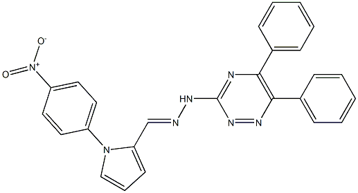 1-{4-nitrophenyl}-1H-pyrrole-2-carbaldehyde (5,6-diphenyl-1,2,4-triazin-3-yl)hydrazone Structure