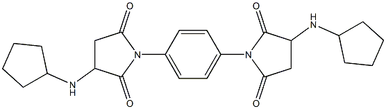 3-(cyclopentylamino)-1-{4-[3-(cyclopentylamino)-2,5-dioxo-1-pyrrolidinyl]phenyl}-2,5-pyrrolidinedione 구조식 이미지