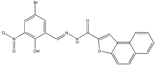 N'-{5-bromo-2-hydroxy-3-nitrobenzylidene}naphtho[2,1-b]furan-2-carbohydrazide Structure