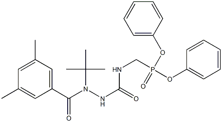 diphenyl ({[2-tert-butyl-2-(3,5-dimethylbenzoyl)hydrazino]carbonyl}amino)methylphosphonate Structure