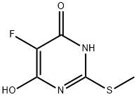 4(3H)-Pyrimidinone, 5-fluoro-6-hydroxy-2-(methylthio)- Structure