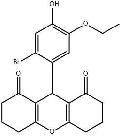 9-(2-bromo-5-ethoxy-4-hydroxyphenyl)-3,4,5,6,7,9-hexahydro-1H-xanthene-1,8(2H)-dione Structure