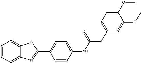 N-[4-(1,3-benzothiazol-2-yl)phenyl]-2-(3,4-dimethoxyphenyl)acetamide Structure