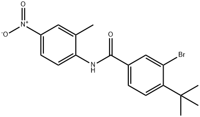 3-bromo-4-(tert-butyl)-N-(2-methyl-4-nitrophenyl)benzamide 구조식 이미지