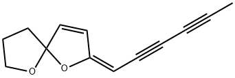 1,6-Dioxaspiro[4.4]non-3-ene, 2-(2,4-hexadiyn-1-ylidene)-, (2E)- Structure