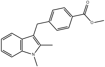 Benzoic acid, 4-[(1,2-dimethyl-1H-indol-3-yl)methyl]-, methyl ester Structure