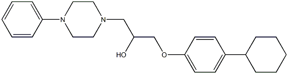 1-(4-cyclohexylphenoxy)-3-(4-phenylpiperazin-1-yl)propan-2-ol 구조식 이미지
