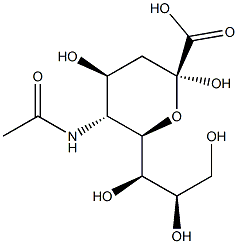 N-Acetylneuraminic Acid 구조식 이미지