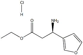 ETHYL (3R)-3-AMINO-3-(FURAN-3-YL)PROPANOATE HYDROCHLORIDE 구조식 이미지