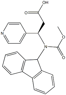 (3R)-3-(9H-fluoren-9-ylmethoxycarbonylamino)-3-pyridin-4-ylpropanoic acid Structure