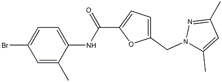 N-(4-bromo-2-methylphenyl)-5-[(3,5-dimethyl-1H-pyrazol-1-yl)methyl]-2-furamide Structure