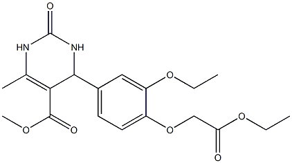 methyl 4-[3-ethoxy-4-(2-ethoxy-2-oxoethoxy)phenyl]-6-methyl-2-oxo-1,2,3,4-tetrahydro-5-pyrimidinecarboxylate Structure