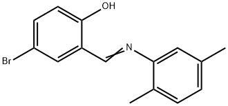 4-bromo-2-{[(2,5-dimethylphenyl)imino]methyl}phenol Structure