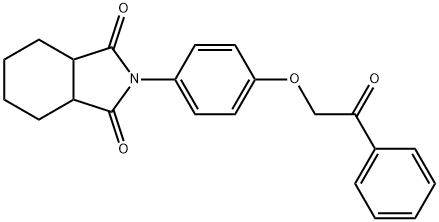 2-[4-(2-oxo-2-phenylethoxy)phenyl]hexahydro-1H-isoindole-1,3(2H)-dione 구조식 이미지