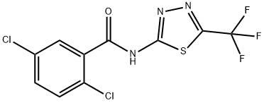 2,5-dichloro-N-[5-(trifluoromethyl)-1,3,4-thiadiazol-2-yl]benzamide 구조식 이미지