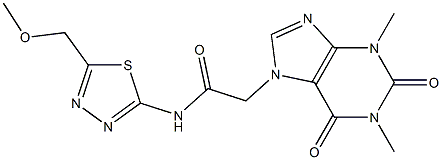 2-(1,3-dimethyl-2,6-dioxo-1,2,3,6-tetrahydro-7H-purin-7-yl)-N-[5-(methoxymethyl)-1,3,4-thiadiazol-2-yl]acetamide Structure