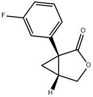 (1S,5R)-1-(3-fluorophenyl)-3-oxabicyclo[3.1.0]hexan-2-one Structure