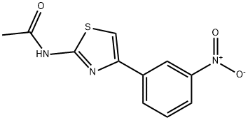N-(4-(3-nitrophenyl)thiazol-2-yl)acetamide 구조식 이미지