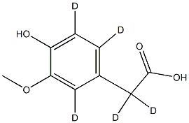 (4-Hydroxy-3-methoxyphenyl-d3)acetic-2,2-d2 Acid	 Structure
