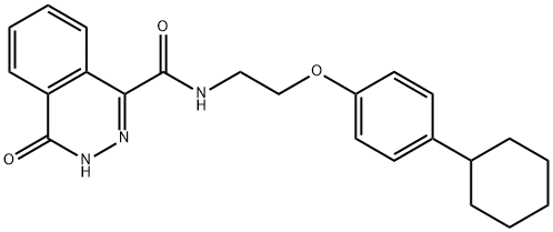 N-[2-(4-cyclohexylphenoxy)ethyl]-4-oxo-3,4-dihydro-1-phthalazinecarboxamide 구조식 이미지