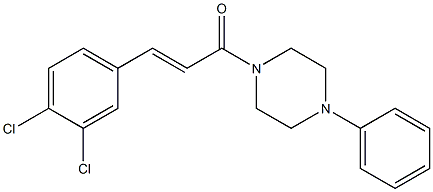 1-[3-(3,4-dichlorophenyl)acryloyl]-4-phenylpiperazine Structure