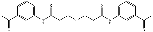 3-{[3-(3-acetylanilino)-3-oxopropyl]sulfanyl}-N-(3-acetylphenyl)propanamide 구조식 이미지