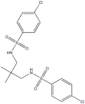 4-chloro-N-(3-{[(4-chlorophenyl)sulfonyl]amino}-2,2-dimethylpropyl)benzenesulfonamide 구조식 이미지