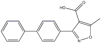 5-methyl-3-(4-phenylphenyl)-1,2-oxazole-4-carboxylic acid 구조식 이미지