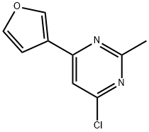 4-chloro-6-(3-furyl)-2-methylpyrimidine 구조식 이미지
