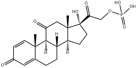 17-hydroxy-21-phosphonooxy-pregna-1,4-diene-3,11,20-trione Structure