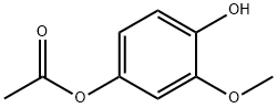4-Hydroxy-3-methoxyphenyl Acetate 구조식 이미지
