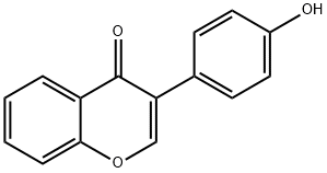 3-(4-hydroxyphenyl)-4H-1-benzopyran-4-one Structure
