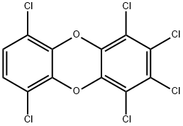 1,2,3,4,6,9-Hexachlorodibenzo[1,4]dioxin 구조식 이미지