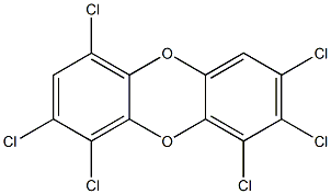 1,3,4,6,7,8-Hexachlorodibenzo-p-dioxin 구조식 이미지